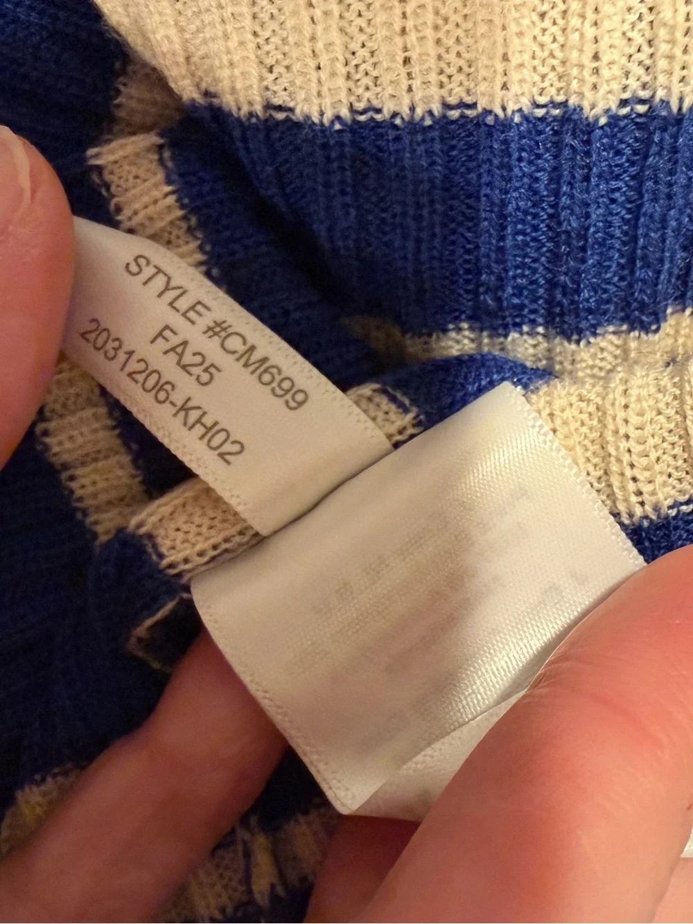 J.Crew Carolyn Merino Wool three-quarter sleeve stripe sweater size Medium